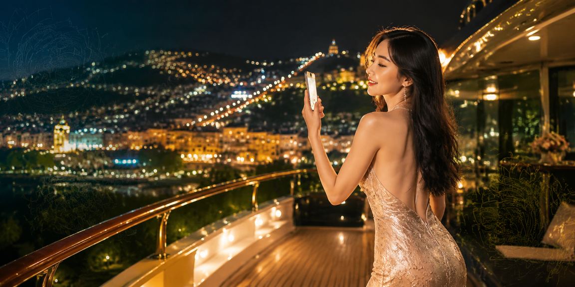 Người dùng đang kiểm tra voucher trên điện thoại tại Đà Lạt